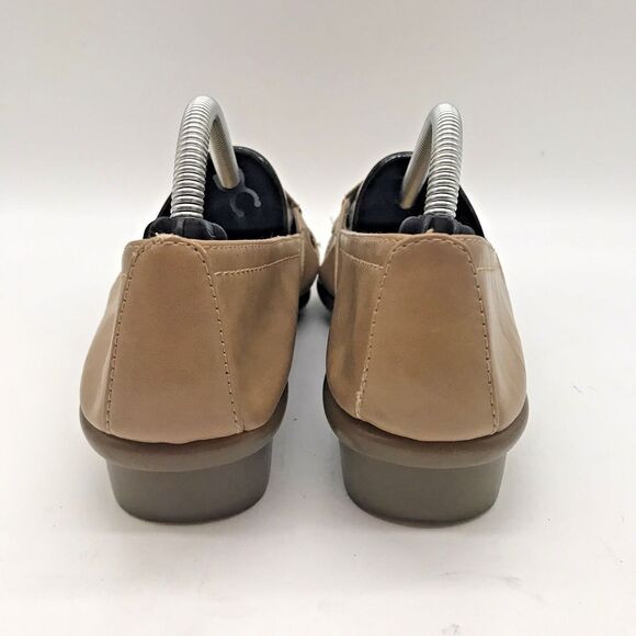 Aerosoles Medieval Tan Wedge Women’s 7M Faux Leather Square Toe  Comfort Shoes - Picture 4 of 10